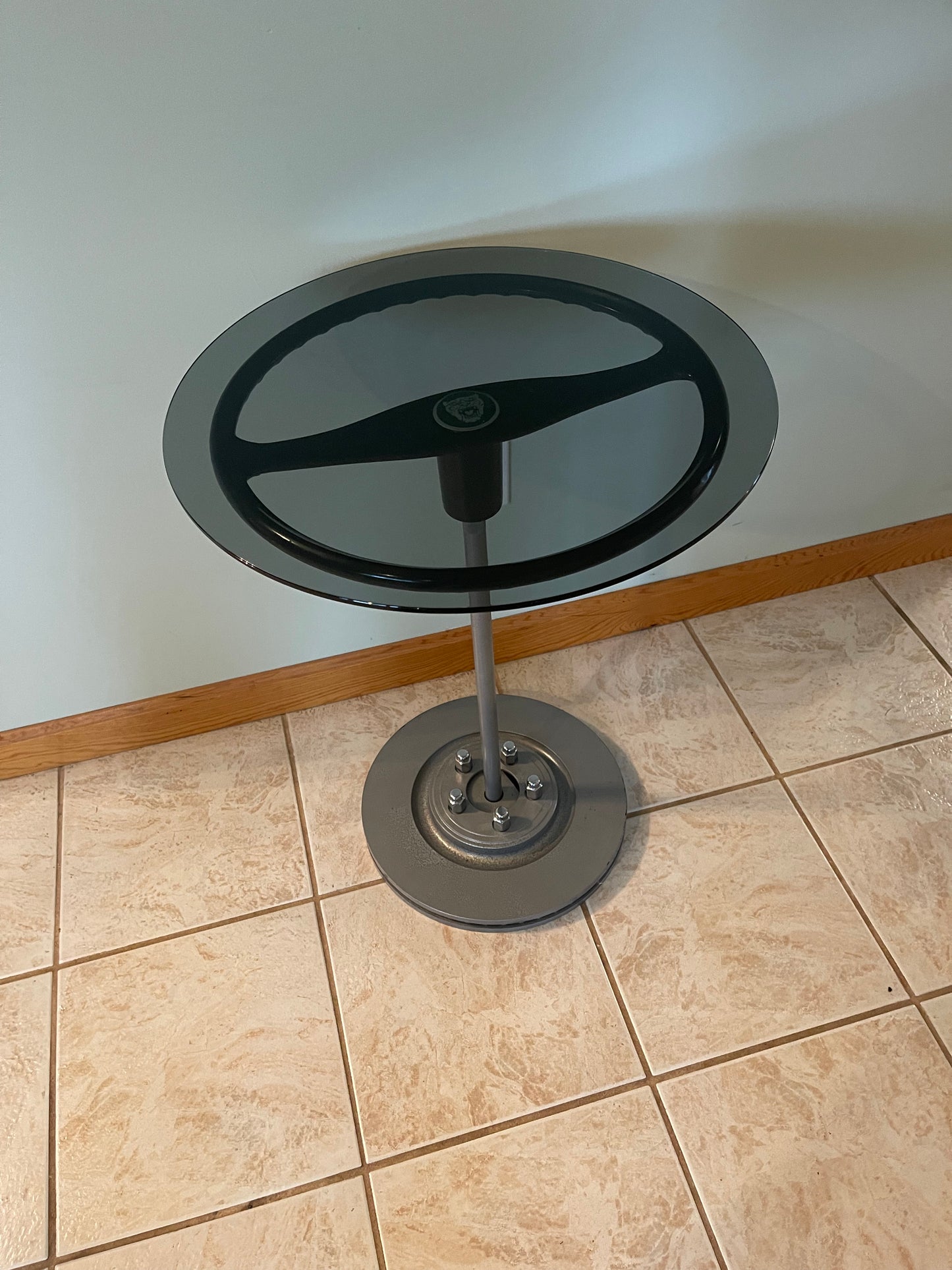 JAGUAR STEERING WHELL END TABLE