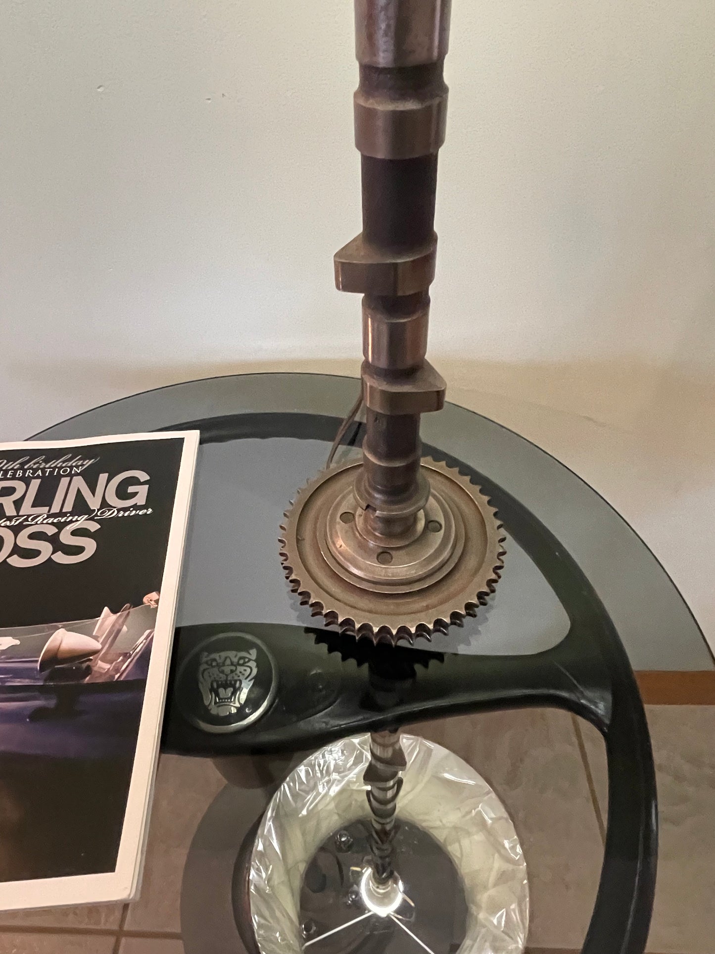 JAGUAR STEERING WHELL END TABLE