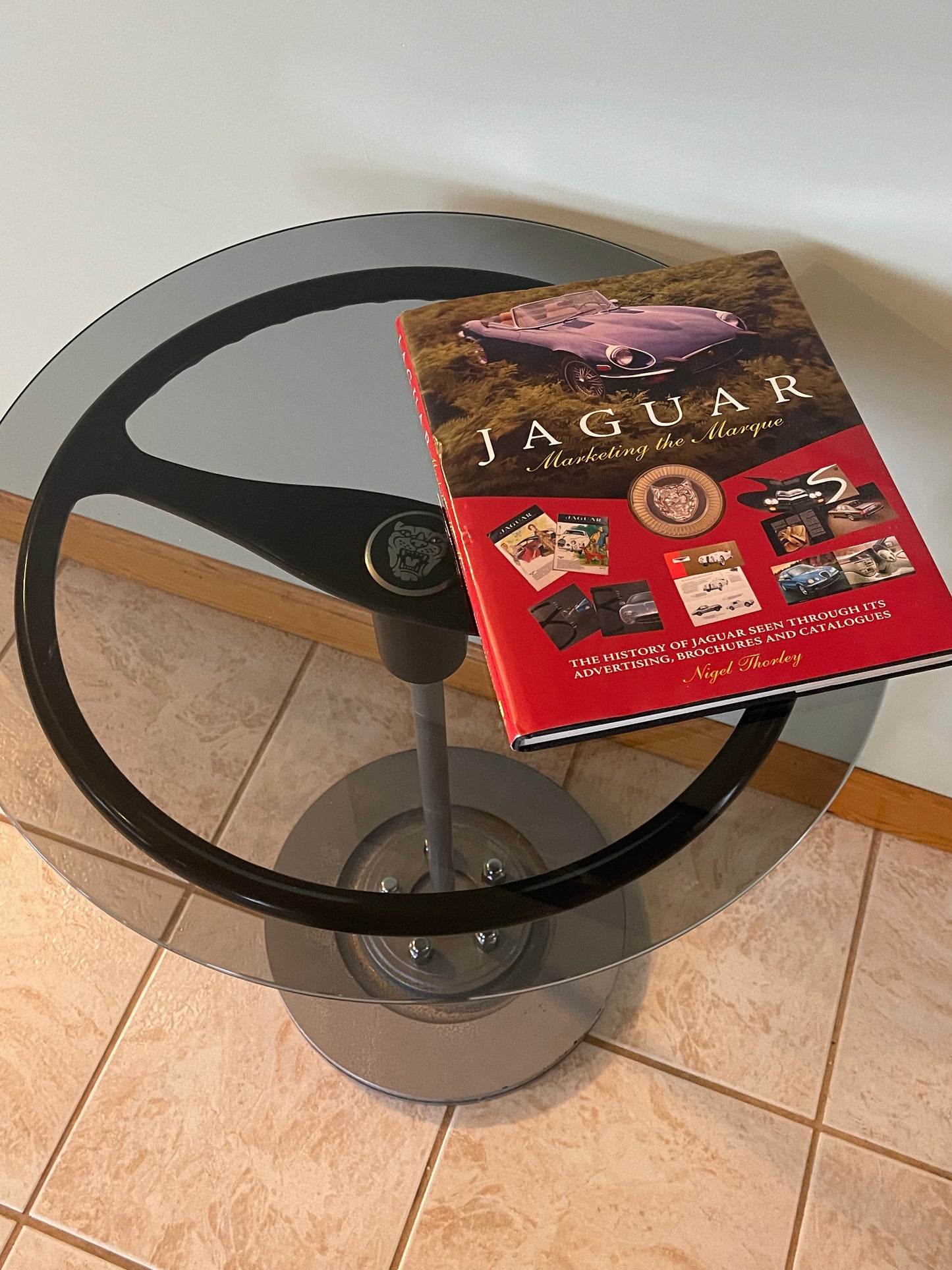 JAGUAR STEERING WHELL END TABLE